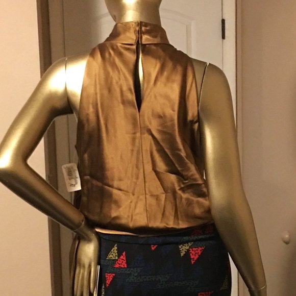 KAY UNGER New York 100% Silk High Neck Blouson Top  -  NEW WITH TAGS! - Picture 9 of 13